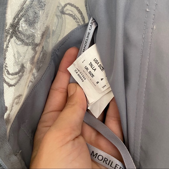 Gray Sequined Mori Lee Evening Dress - Picture 10 of 10